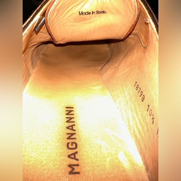 MAGNANNI Tormo Cognac Leather Wingtip Derby Shoe - Picture 10 of 11